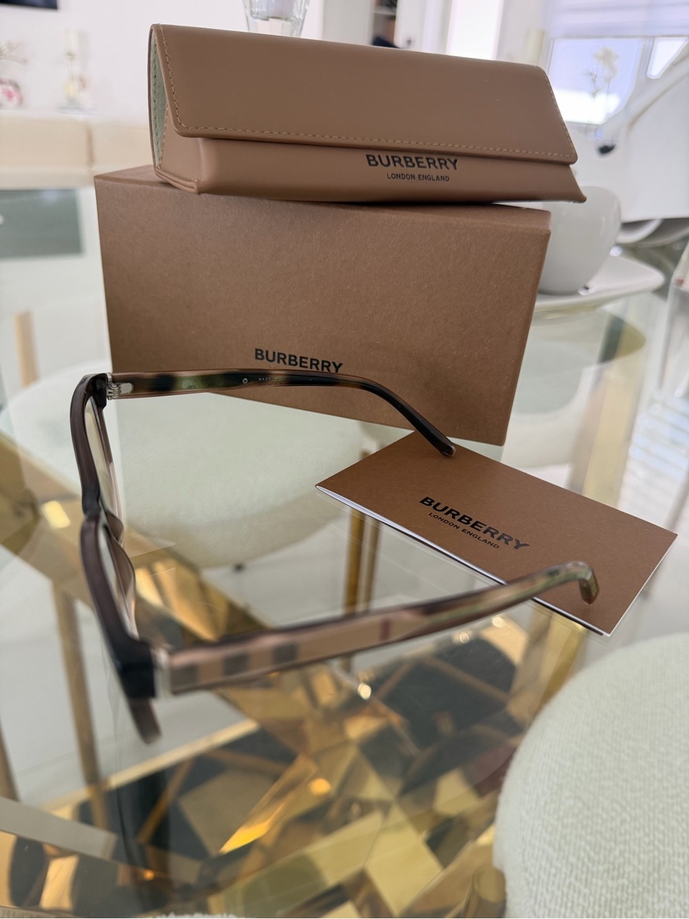 Burberry Brown Tortoiseshell Round Optical Frames - Picture 6 of 7